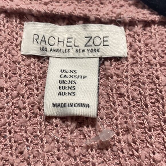 Rachel Zoe Open‎ Front Long  Duster Cardigan With Pockets Dusty Pink XS NWOT - Picture 6 of 8